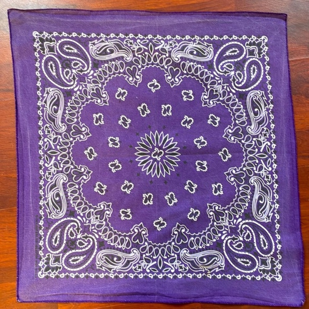 Purple 100% Cotton Bandana